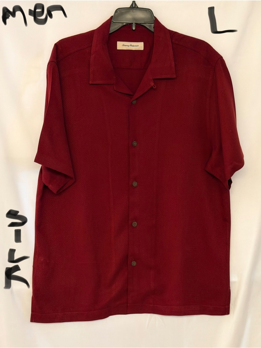 Tommy Bahama Men's Short-Sleeve Button-Down Shirt - Deep Red